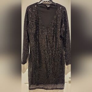Black Sequin Dress